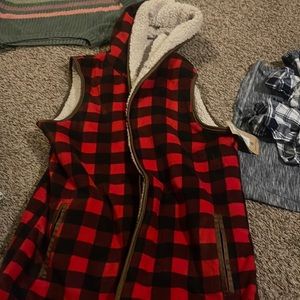 Woman’s plaid vest